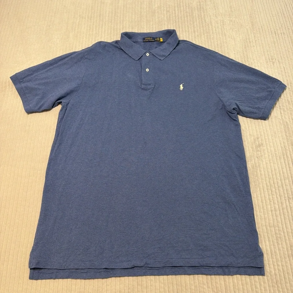 Polo Ralph Lauren Polo Shirt Mens 2XLT Big Tall Blue Short Sleeve